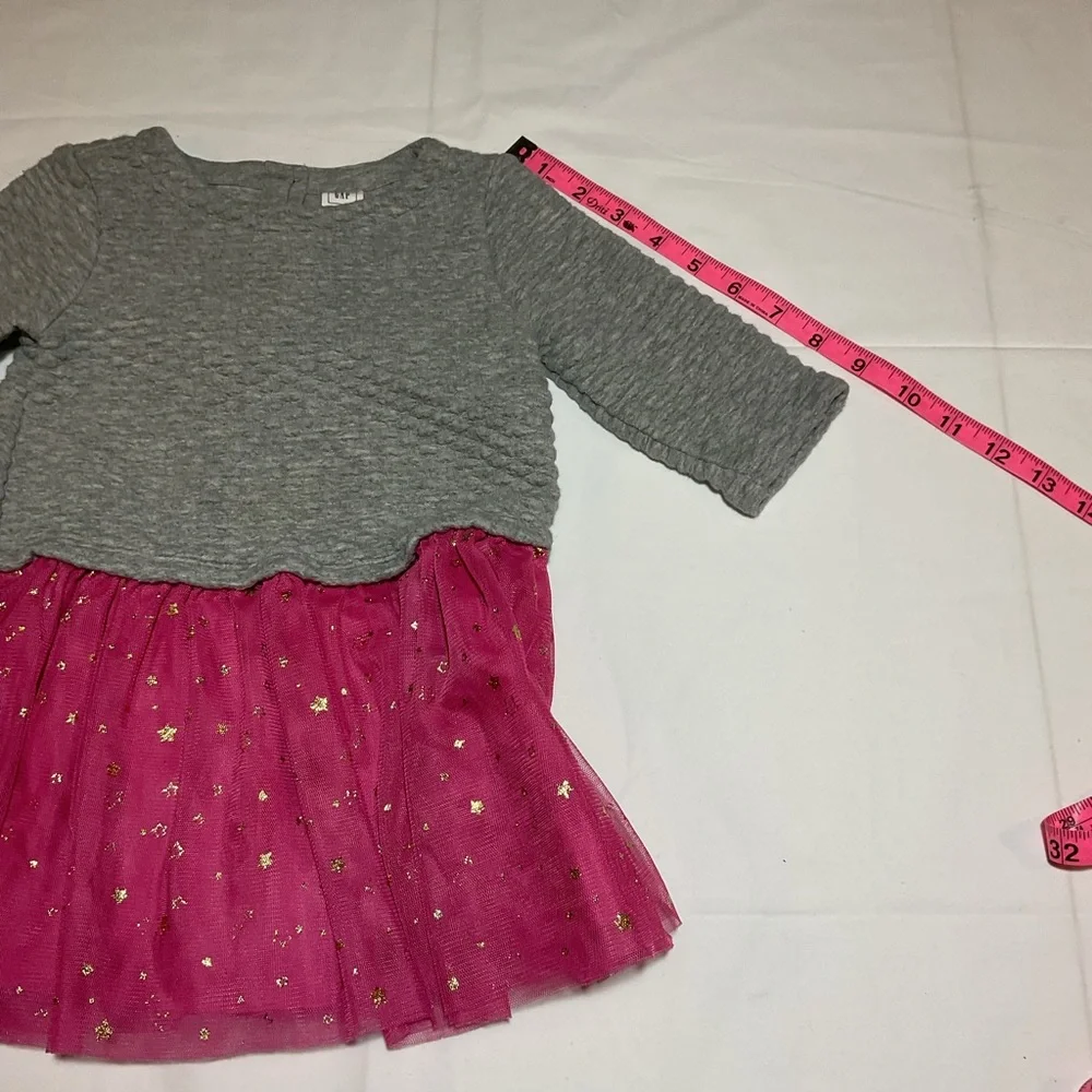 Gap Toddler Girl Size 2 Gray Pink Tutu Bottom Dress Play Party Sparkle